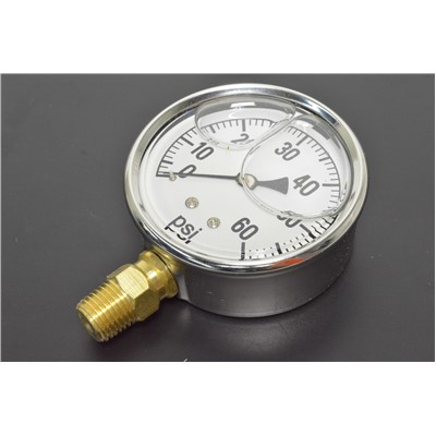 GAUGE, 1/4 NPT PRESSURE 0-60