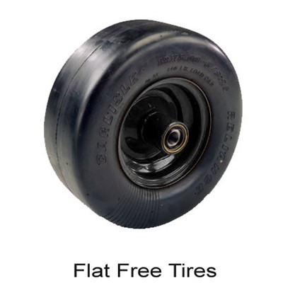 FLAT-FREE TIRE 13X6.5 - SPZ - BLACK RIM